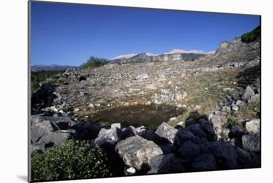 Roman Theatre in Tlos, Antalya, Turkey Roman Civilization-null-Mounted Giclee Print