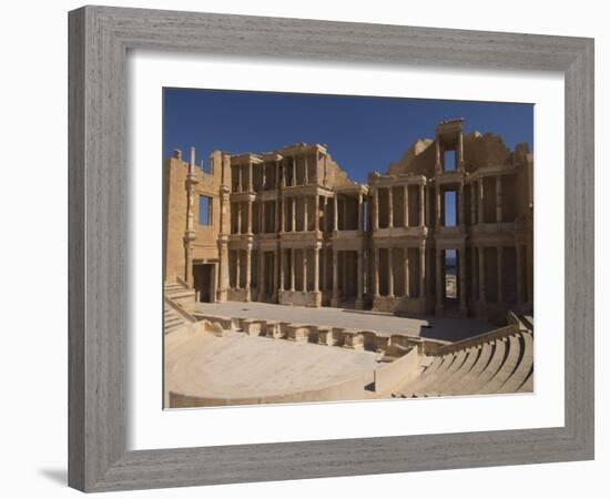 Roman Theatre, Sabratha Roman Site, UNESCO World Heritage Site, Tripolitania, Libya-Pitamitz Sergio-Framed Photographic Print