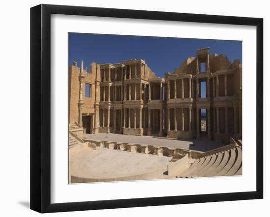 Roman Theatre, Sabratha Roman Site, UNESCO World Heritage Site, Tripolitania, Libya-Pitamitz Sergio-Framed Photographic Print