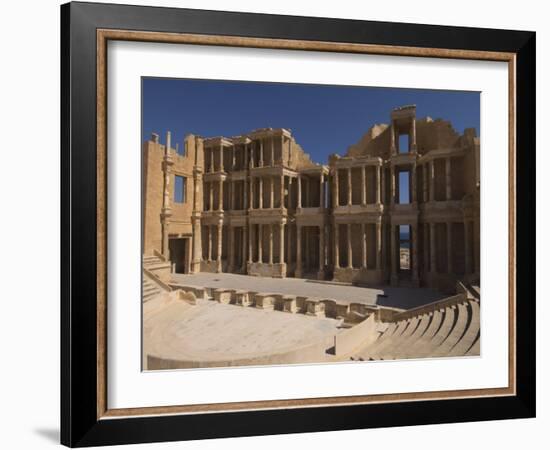 Roman Theatre, Sabratha Roman Site, UNESCO World Heritage Site, Tripolitania, Libya-Pitamitz Sergio-Framed Photographic Print