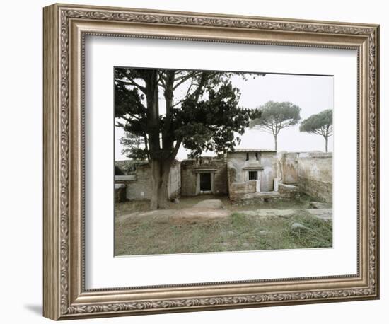 Roman tombs, Ostia, Italy-Werner Forman-Framed Photographic Print