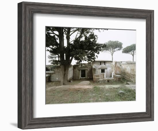 Roman tombs, Ostia, Italy-Werner Forman-Framed Photographic Print