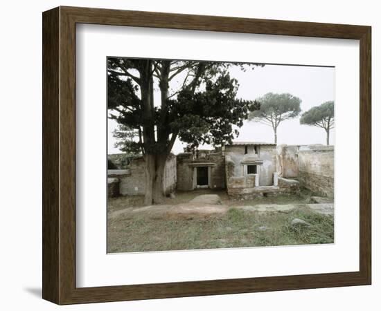 Roman tombs, Ostia, Italy-Werner Forman-Framed Photographic Print