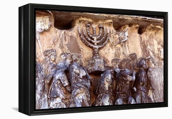 Roman Troops Carrying Away the Menorah from the Temple at Jerusalem-null-Framed Premier Image Canvas