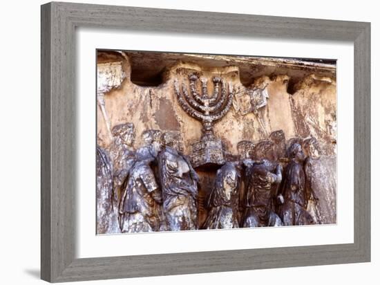 Roman Troops Carrying Away the Menorah from the Temple at Jerusalem-null-Framed Photographic Print