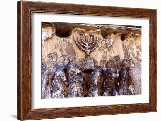 Roman Troops Carrying Away the Menorah from the Temple at Jerusalem-null-Framed Photographic Print