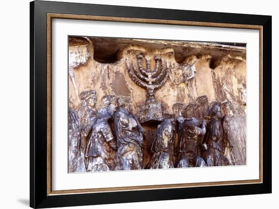 Roman Troops Carrying Away the Menorah from the Temple at Jerusalem-null-Framed Photographic Print