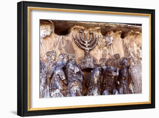 Roman Troops Carrying Away the Menorah from the Temple at Jerusalem-null-Framed Photographic Print