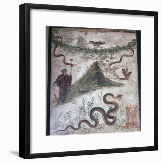 Roman wall-painting from Pompeii showing Vesuvius, 1st century. Artist: Unknown-Unknown-Framed Giclee Print