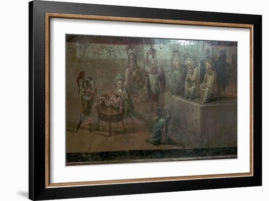 Roman wall-painting of the Judgement of Solomon. Artist: Unknown-Unknown-Framed Giclee Print