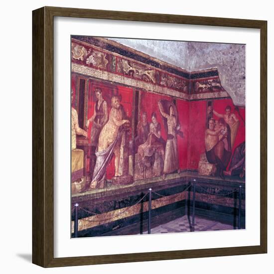 Roman wallpainting from Villa of the Mysteries, Pompeii, Italy, 1st century. Artist: Unknown-Unknown-Framed Giclee Print