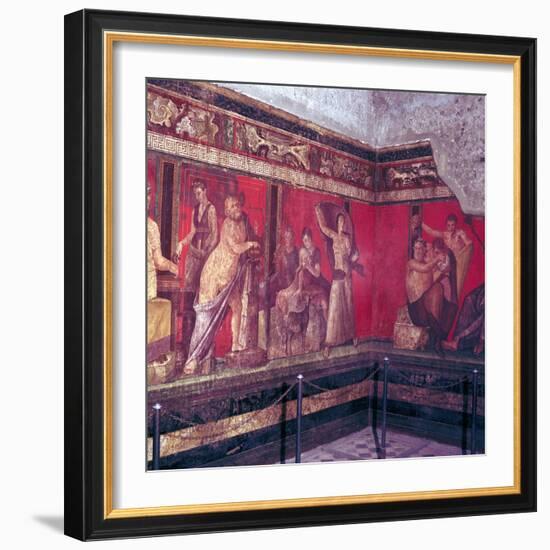 Roman wallpainting from Villa of the Mysteries, Pompeii, Italy, 1st century. Artist: Unknown-Unknown-Framed Giclee Print