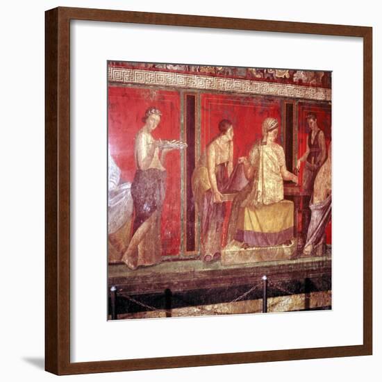 Roman wallpainting from Villa of the Mysteries, Pompeii, Italy, 1st century. Artist: Unknown-Unknown-Framed Giclee Print