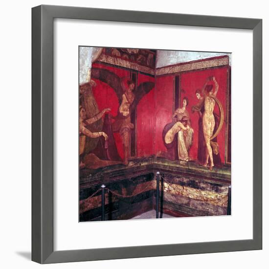 Roman wallpainting from Villa of the Mysteries, Pompeii, Italy, 1st century. Artist: Unknown-Unknown-Framed Giclee Print