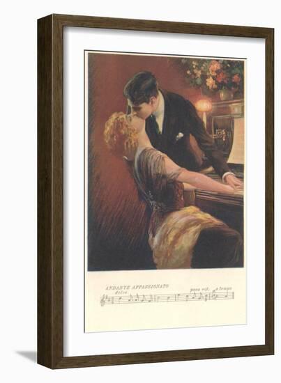 Romance at the Piano-null-Framed Art Print