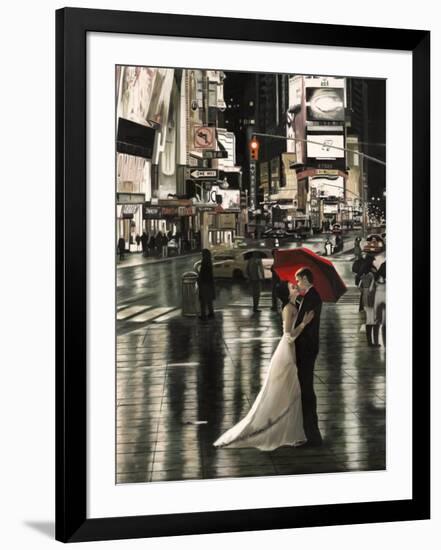 Romance in New York (detail)-Pierre Benson-Framed Art Print