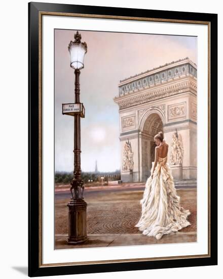 Romance in Paris II-John Silver-Framed Art Print
