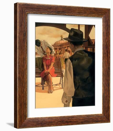 Romance on the Pier-Graham Reynold-Framed Art Print