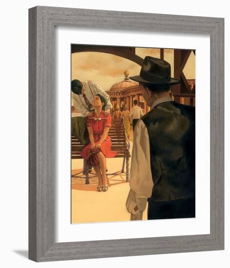 Romance on the Pier-Graham Reynold-Framed Art Print