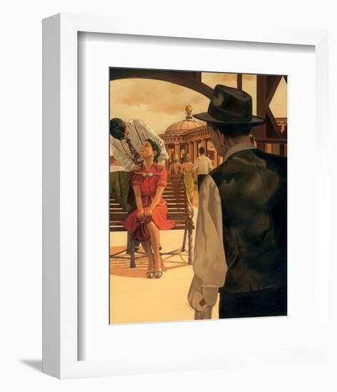 Romance on the Pier-Graham Reynold-Framed Art Print