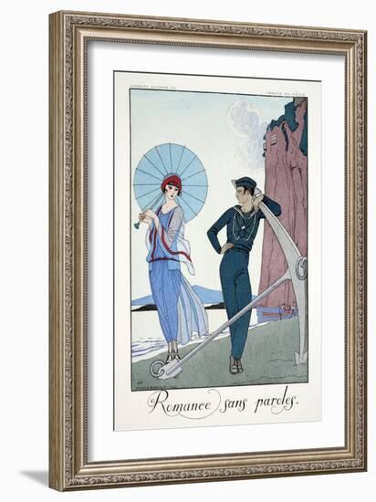 Romances Sans Paroles, from 'Falbalas and Fanfreluches, Almanach des Modes-Georges Barbier-Framed Giclee Print