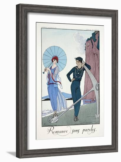 Romances Sans Paroles, from 'Falbalas and Fanfreluches, Almanach des Modes-Georges Barbier-Framed Giclee Print