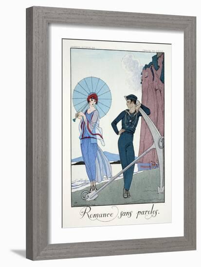 Romances Sans Paroles, from 'Falbalas and Fanfreluches, Almanach des Modes-Georges Barbier-Framed Giclee Print