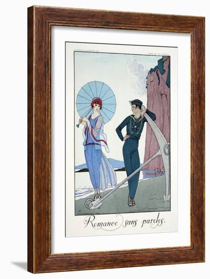 Romances Sans Paroles, from 'Falbalas and Fanfreluches, Almanach des Modes-Georges Barbier-Framed Giclee Print