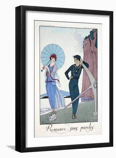 Romances Sans Paroles, from 'Falbalas and Fanfreluches, Almanach des Modes-Georges Barbier-Framed Giclee Print