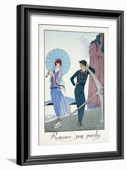 Romances Sans Paroles, from 'Falbalas and Fanfreluches, Almanach des Modes-Georges Barbier-Framed Giclee Print