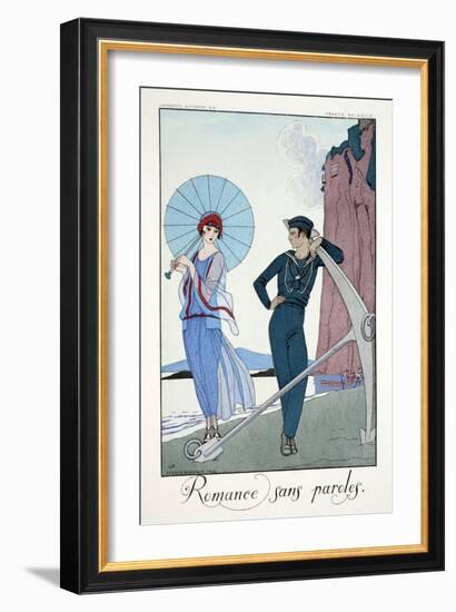 Romances Sans Paroles, from 'Falbalas and Fanfreluches, Almanach des Modes-Georges Barbier-Framed Giclee Print