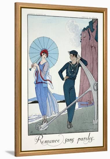 Romances Sans Paroles, from 'Falbalas and Fanfreluches, Almanach des Modes-Georges Barbier-Framed Premier Image Canvas