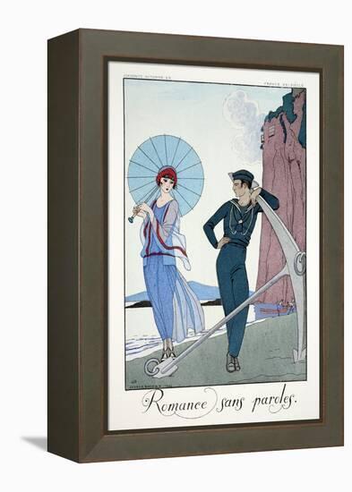 Romances Sans Paroles, from 'Falbalas and Fanfreluches, Almanach des Modes-Georges Barbier-Framed Premier Image Canvas