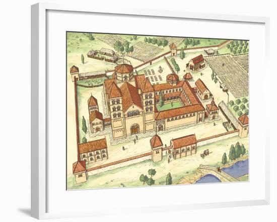 Romanesque Abbey, Model-Fernando Aznar Cenamor-Framed Giclee Print