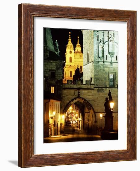 Romanesque and Gothic Malostranske Bridge Towers, Prague, Czech Republic-Richard Nebesky-Framed Photographic Print