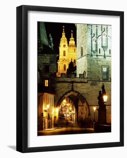 Romanesque and Gothic Malostranske Bridge Towers, Prague, Czech Republic-Richard Nebesky-Framed Photographic Print