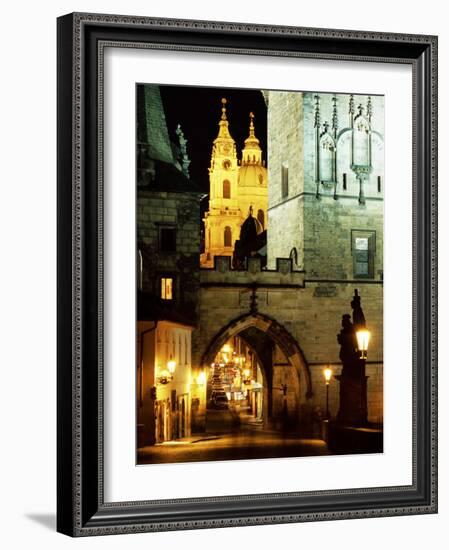Romanesque and Gothic Malostranske Bridge Towers, Prague, Czech Republic-Richard Nebesky-Framed Photographic Print