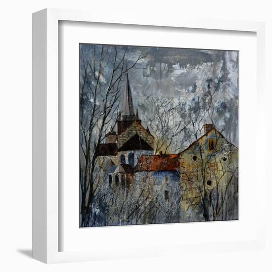 Romanesque Church In Celles Belgium-Pol Ledent-Framed Art Print