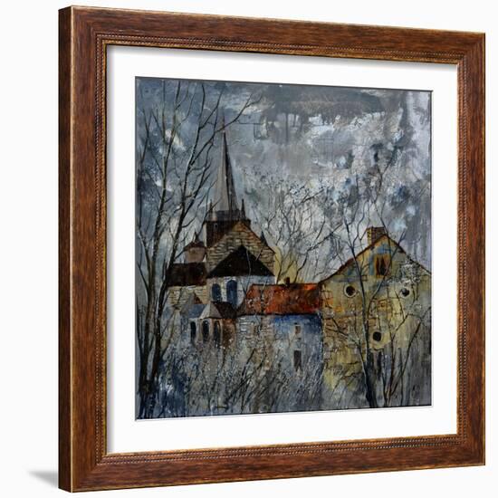 Romanesque Church In Celles Belgium-Pol Ledent-Framed Art Print