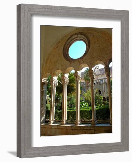 Romanesque Cloister, Franciscan Monastery, Dubrovnik, Croatia-Lisa S. Engelbrecht-Framed Photographic Print