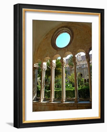 Romanesque Cloister, Franciscan Monastery, Dubrovnik, Croatia-Lisa S. Engelbrecht-Framed Photographic Print