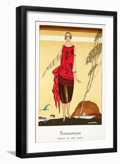 Romanesque - Design by Chez Jenny, 1919-21 (Pochoir Print)-Umberto Brunelleschi-Framed Giclee Print