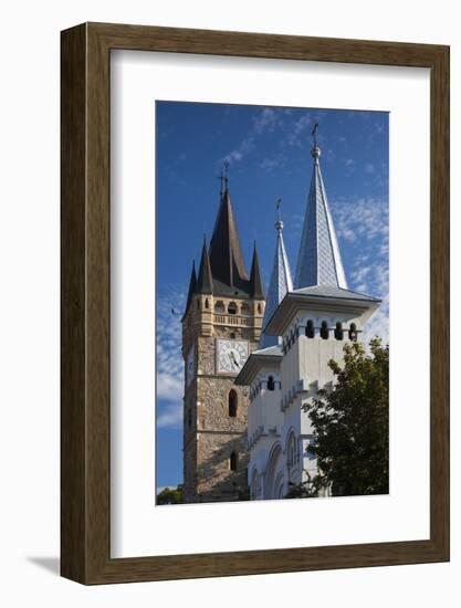 Romania, Baia Mare, St Stephans Tower and St Nicholas Orthodox Church-Walter Bibikow-Framed Photographic Print