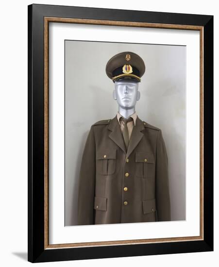 Romania, Banat Region, Timisoara, Military and Police Uniforms-Walter Bibikow-Framed Photographic Print