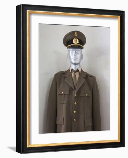 Romania, Banat Region, Timisoara, Military and Police Uniforms-Walter Bibikow-Framed Photographic Print