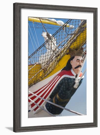 Romania, Black Sea Coast, Constanta, Figurehead of a Ship-Walter Bibikow-Framed Photographic Print