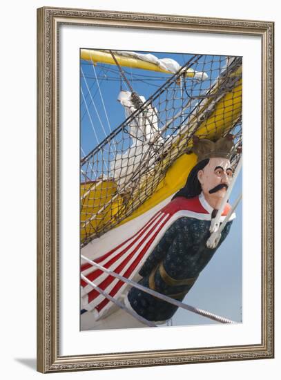 Romania, Black Sea Coast, Constanta, Figurehead of a Ship-Walter Bibikow-Framed Photographic Print