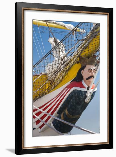 Romania, Black Sea Coast, Constanta, Figurehead of a Ship-Walter Bibikow-Framed Photographic Print