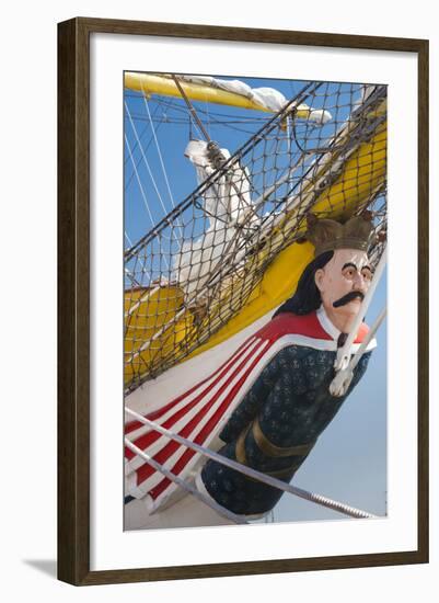 Romania, Black Sea Coast, Constanta, Figurehead of a Ship-Walter Bibikow-Framed Photographic Print