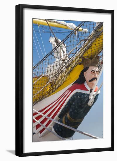 Romania, Black Sea Coast, Constanta, Figurehead of a Ship-Walter Bibikow-Framed Photographic Print